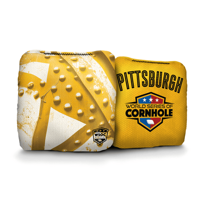 Cornhole Bags World Series of Cornhole 6-IN Professional Cornhole Bag Rapter - Pittsburgh Steelers