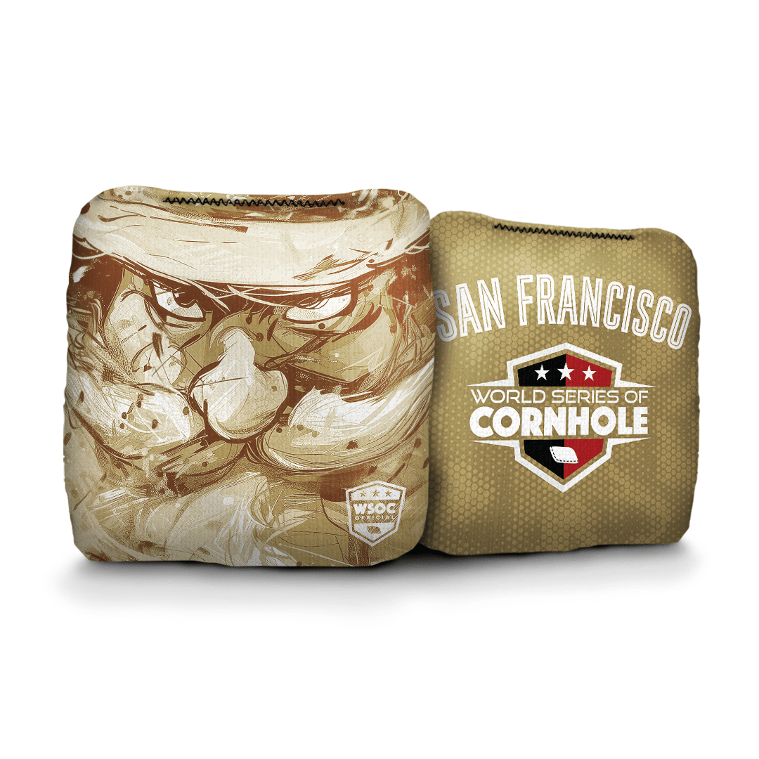 Cornhole Bags World Series of Cornhole Official 6-IN Professional Cornhole Bag Rapter - San Francisco 49ers