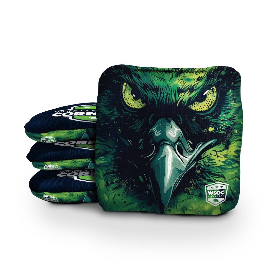 Cornhole Bags World Series of Cornhole Official 6-IN Professional Cornhole Bag Rapter - Seattle Seahawks