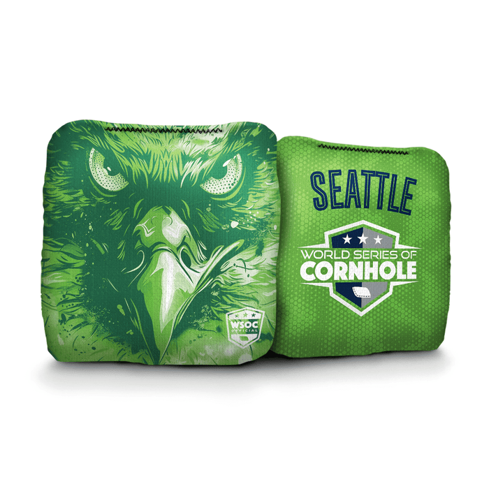 Cornhole Bags World Series of Cornhole Official 6-IN Professional Cornhole Bag Rapter - Seattle Seahawks