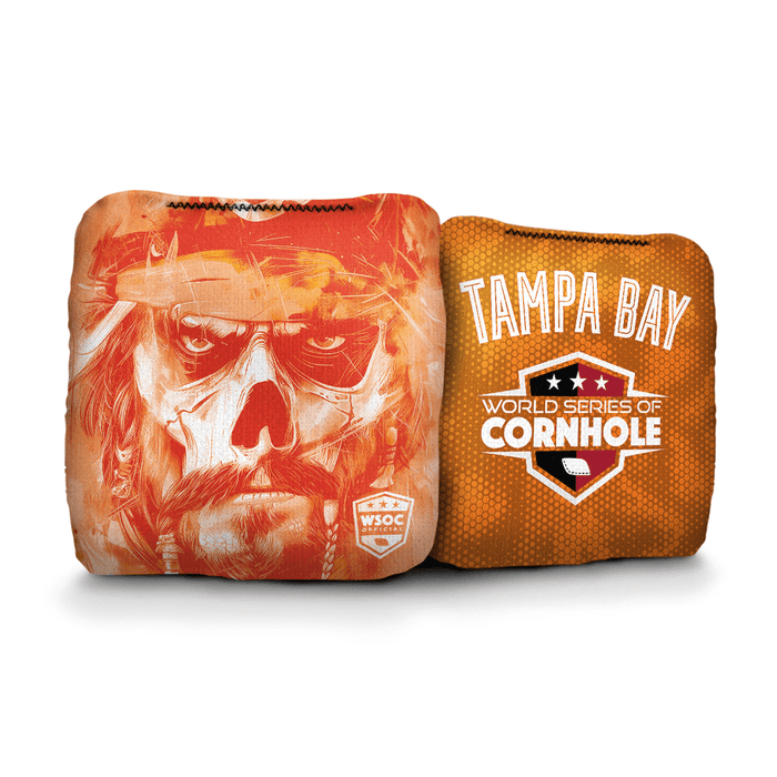 Cornhole Bags World Series of Cornhole Official 6-IN Professional Cornhole Bag Rapter - Tampa Bay Buccaneers