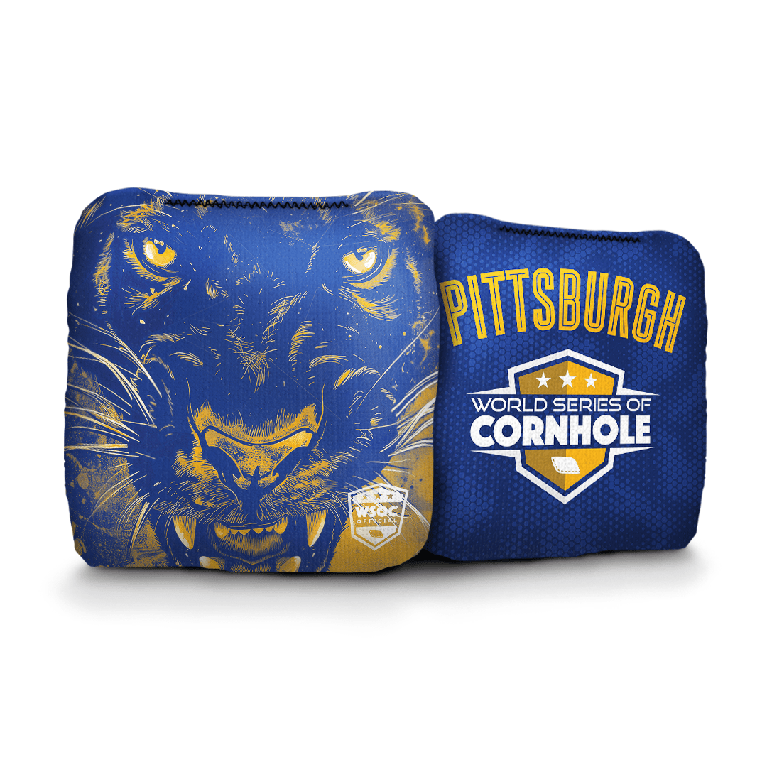 Cornhole Bags World Series of Cornhole 6-IN Professional Cornhole Bag Rapter - Pitt Panthers