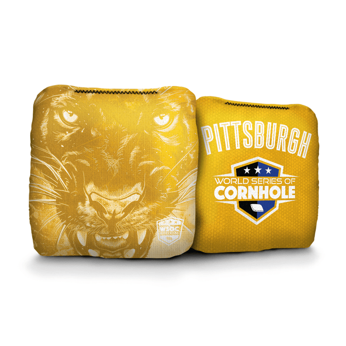 Cornhole Bags World Series of Cornhole 6-IN Professional Cornhole Bag Rapter - Pitt Panthers