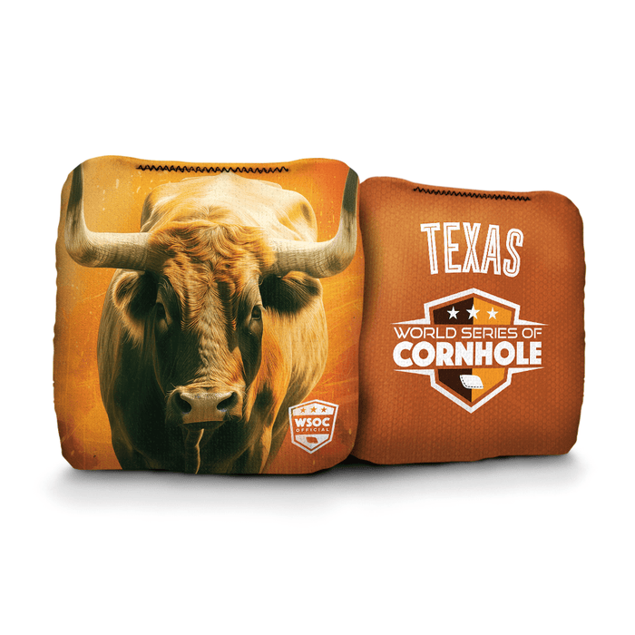 World Series of Cornhole Official 6-IN Professional Cornhole Bag Rapter - Texas
