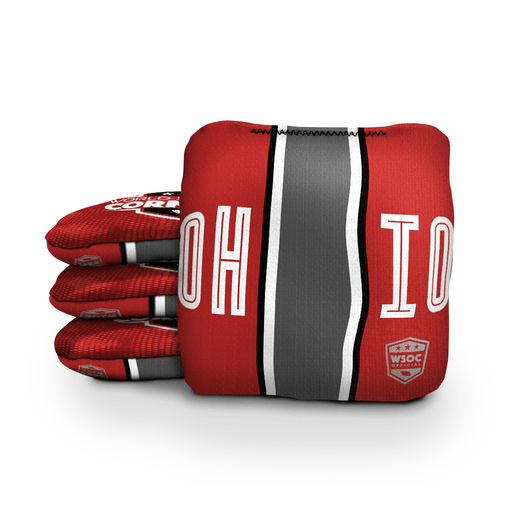 Cornhole Bags Red 6-IN Professional Cornhole Bag Rapter - Ohio
