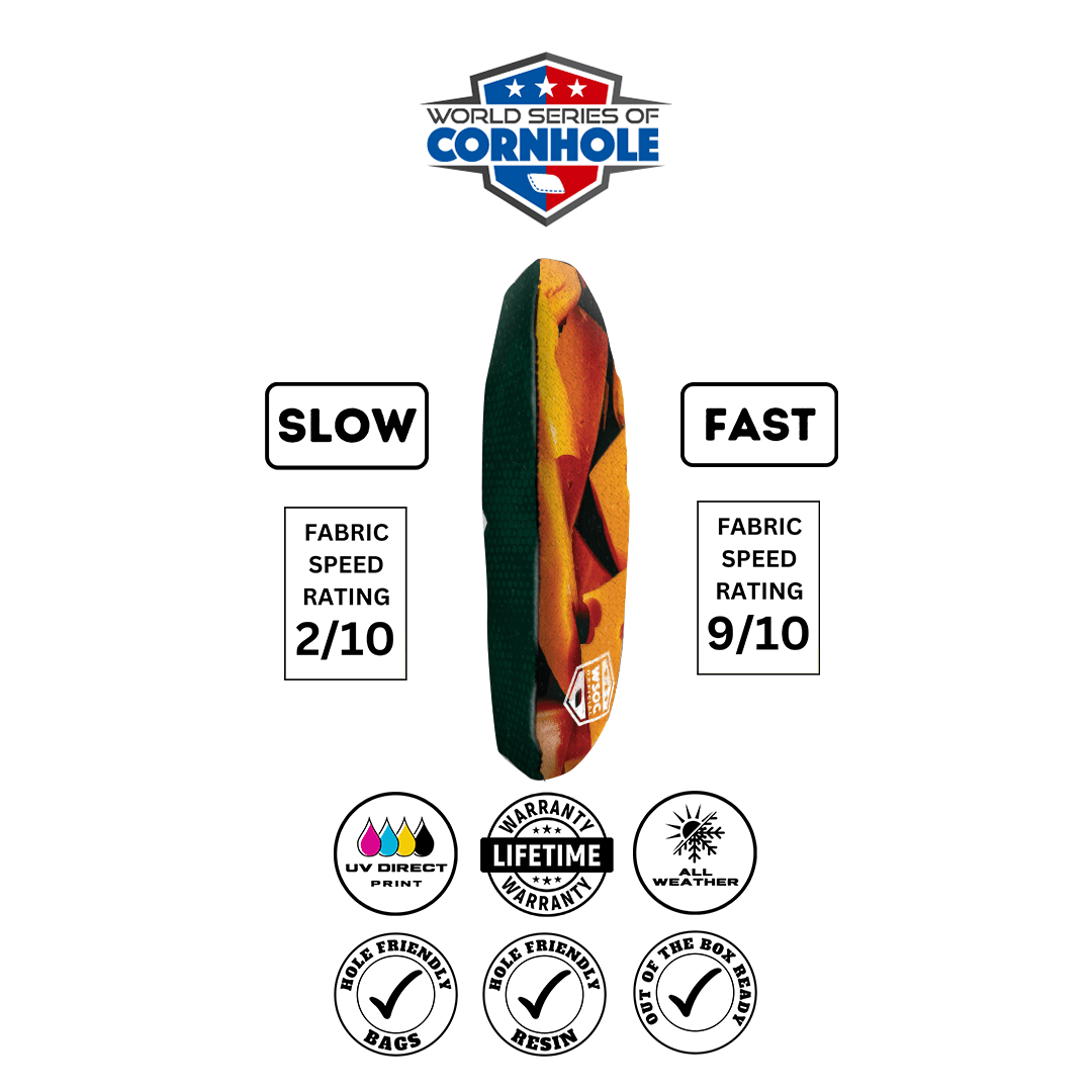 Cornhole Bags World Series of Cornhole 6-IN Professional Cornhole Bag Rapter - Green Bay