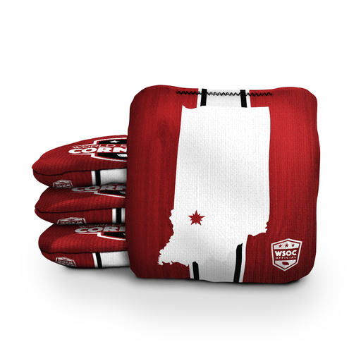 Cornhole Bags World Series of Cornhole 6-IN Professional Cornhole Bag Rapter - Indiana Hoosiers