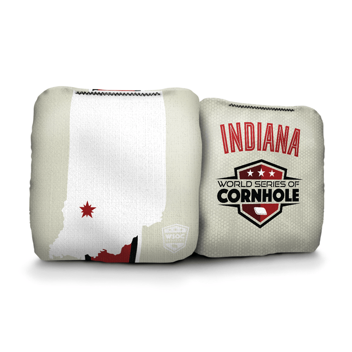 Cornhole Bags World Series of Cornhole 6-IN Professional Cornhole Bag Rapter - Indiana Hoosiers