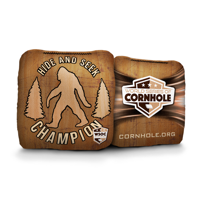 Sasquatch Hide and Seek Brown - 6 Inch WSOC Official Pro Cornhole Bags