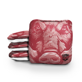 Arkansas Razorbacks - 6 Inch WSOC Official Pro Cornhole Bags
