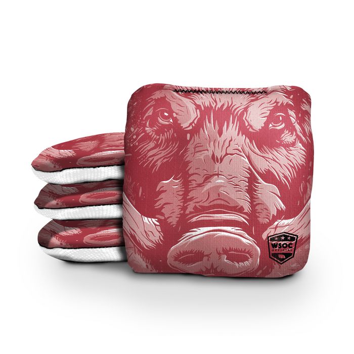 Arkansas Razorbacks - 6 Inch WSOC Official Pro Cornhole Bags