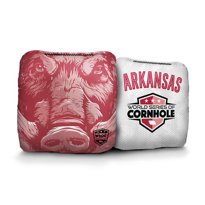 Arkansas Razorbacks - 6 Inch WSOC Official Pro Cornhole Bags