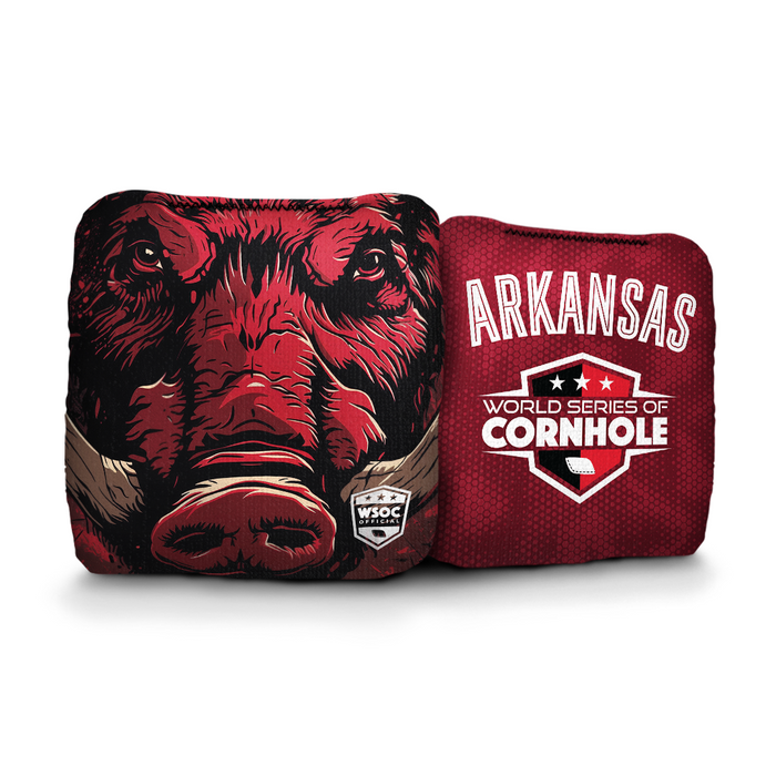 Arkansas Razorbacks - 6 Inch WSOC Official Pro Cornhole Bags