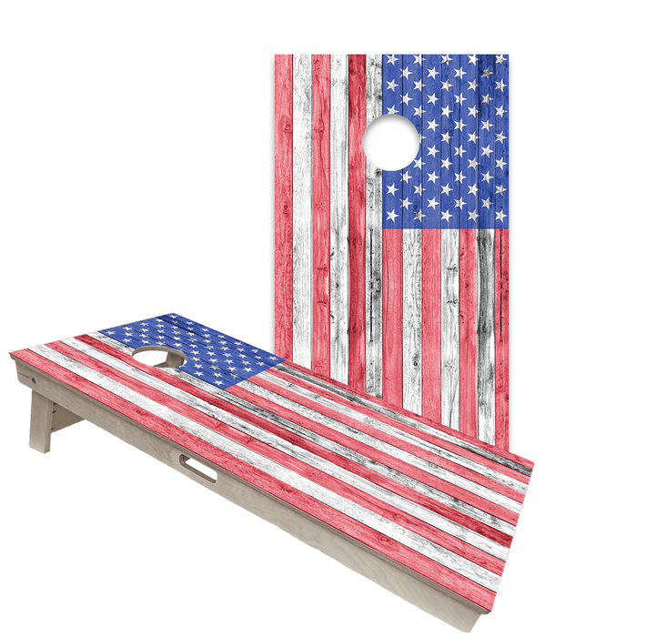 Cornhole Boards World Series of Cornhole Official 2' x 4' Professional Cornhole Board Runway 2402P - American Flag