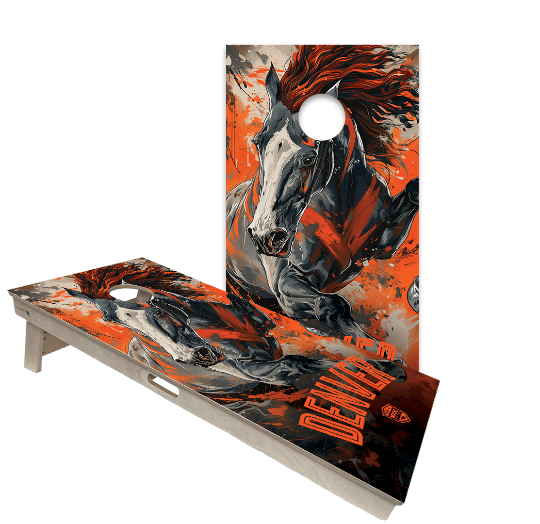 Cornhole Boards World Series of Cornhole Official 2' x 4' Professional Cornhole Board Runway 2402P - Denver Broncos