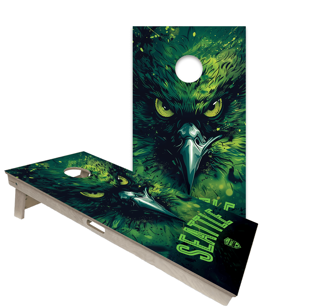 Cornhole Boards World Series of Cornhole Official 2' x 4' Professional Cornhole Board Runway 2402P - Seattle Seahawks