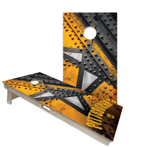 Cornhole Boards World Series of Cornhole Official 2' x 4' Professional Cornhole Board Runway 2402P - Pittsburgh Steelers