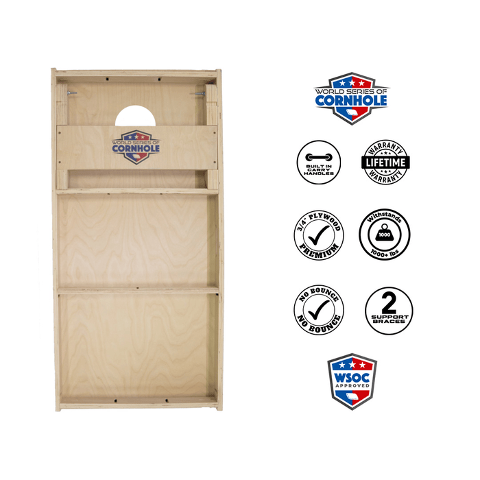 Professional 2x4 Boards - Runway World Series of Cornhole Official 2' x 4' Professional Cornhole Board Runway 2402P - Striped Woody