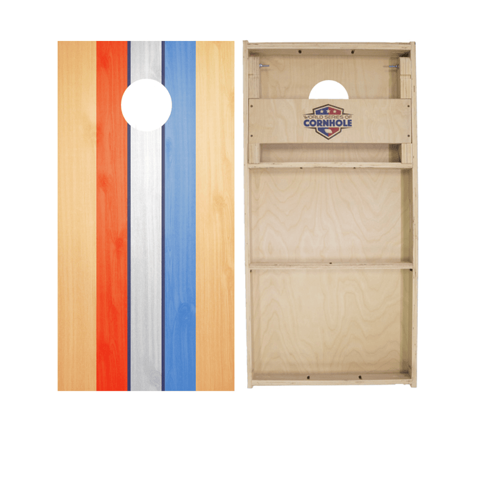 Cornhole Boards World Series of Cornhole Official 2' x 4' Professional Cornhole Board Runway 2402P -  Retro USA Stripes