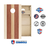 Cornhole Boards World Series of Cornhole Official 2' x 4' Professional Cornhole Board Runway 2402P - Striped Woody