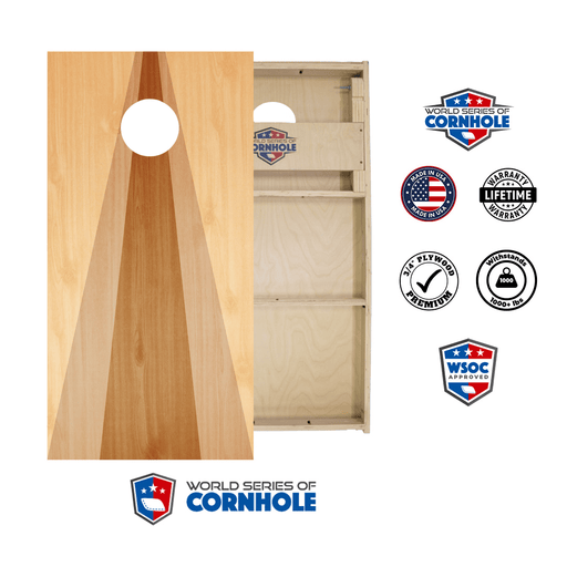 Cornhole Boards World Series of Cornhole Official 2' x 4' Professional Cornhole Board Runway 2402P - Wood Triangle