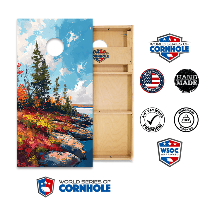 Cornhole Boards World Series of Cornhole Official 2' x 4' Professional Cornhole Board Runway 2402P - Acadia National Park