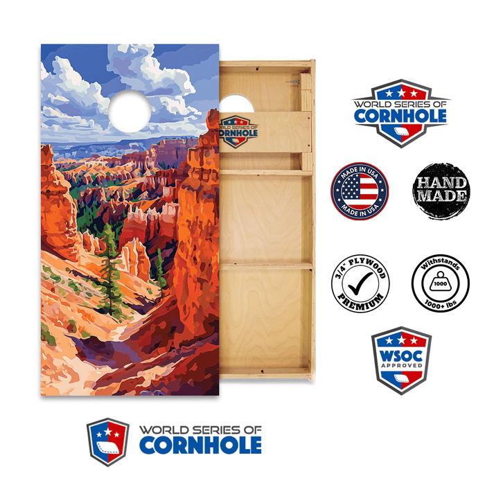 Cornhole Boards World Series of Cornhole Official 2' x 4' Professional Cornhole Board Runway 2402P - Bryce Canyon National Park