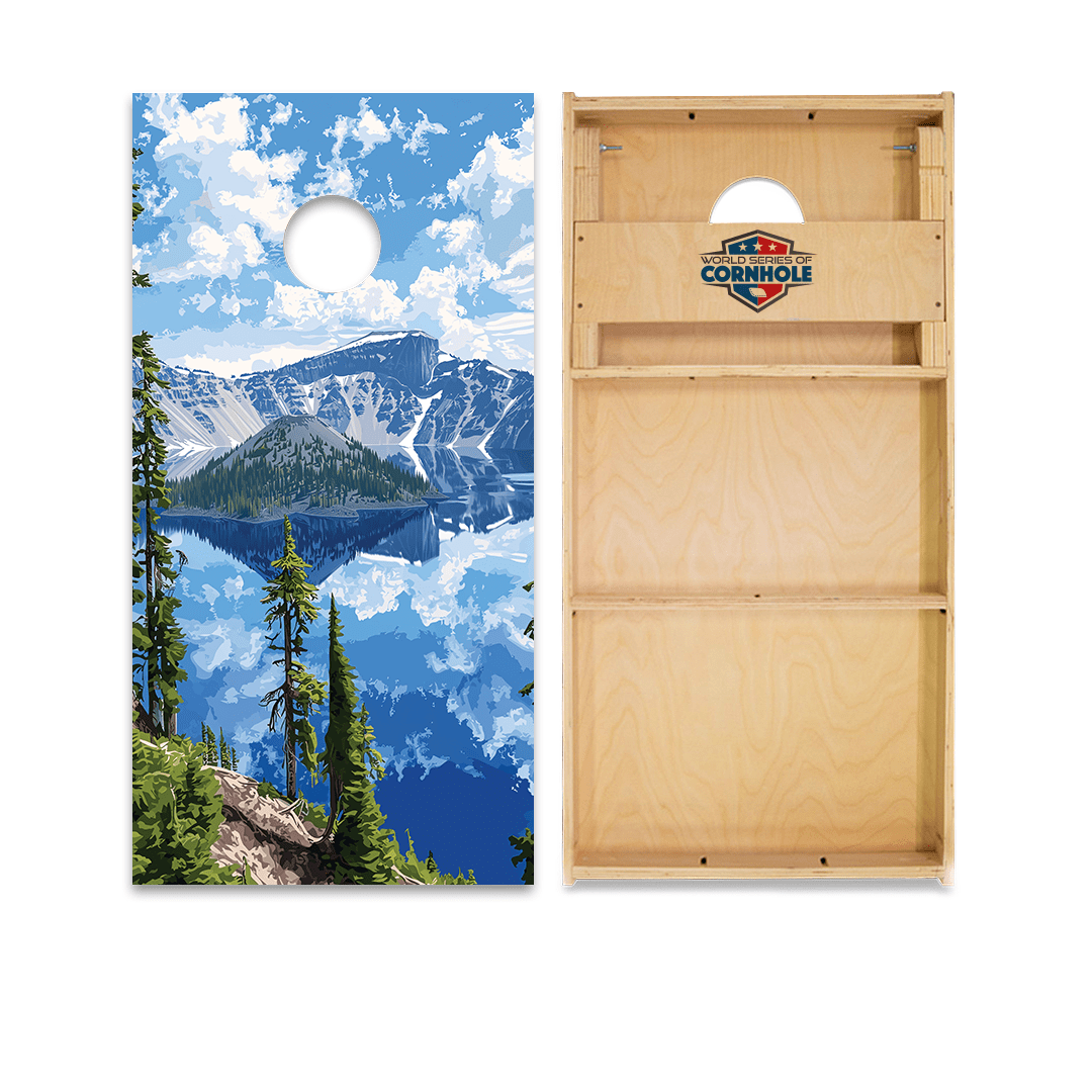 Cornhole Boards World Series of Cornhole Official 2' x 4' Professional Cornhole Board Runway 2402P - Crater Lake National Park