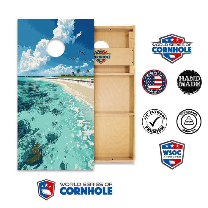 Cornhole Boards World Series of Cornhole Official 2' x 4' Professional Cornhole Board Runway 2402P - Dry Tortugas National Park