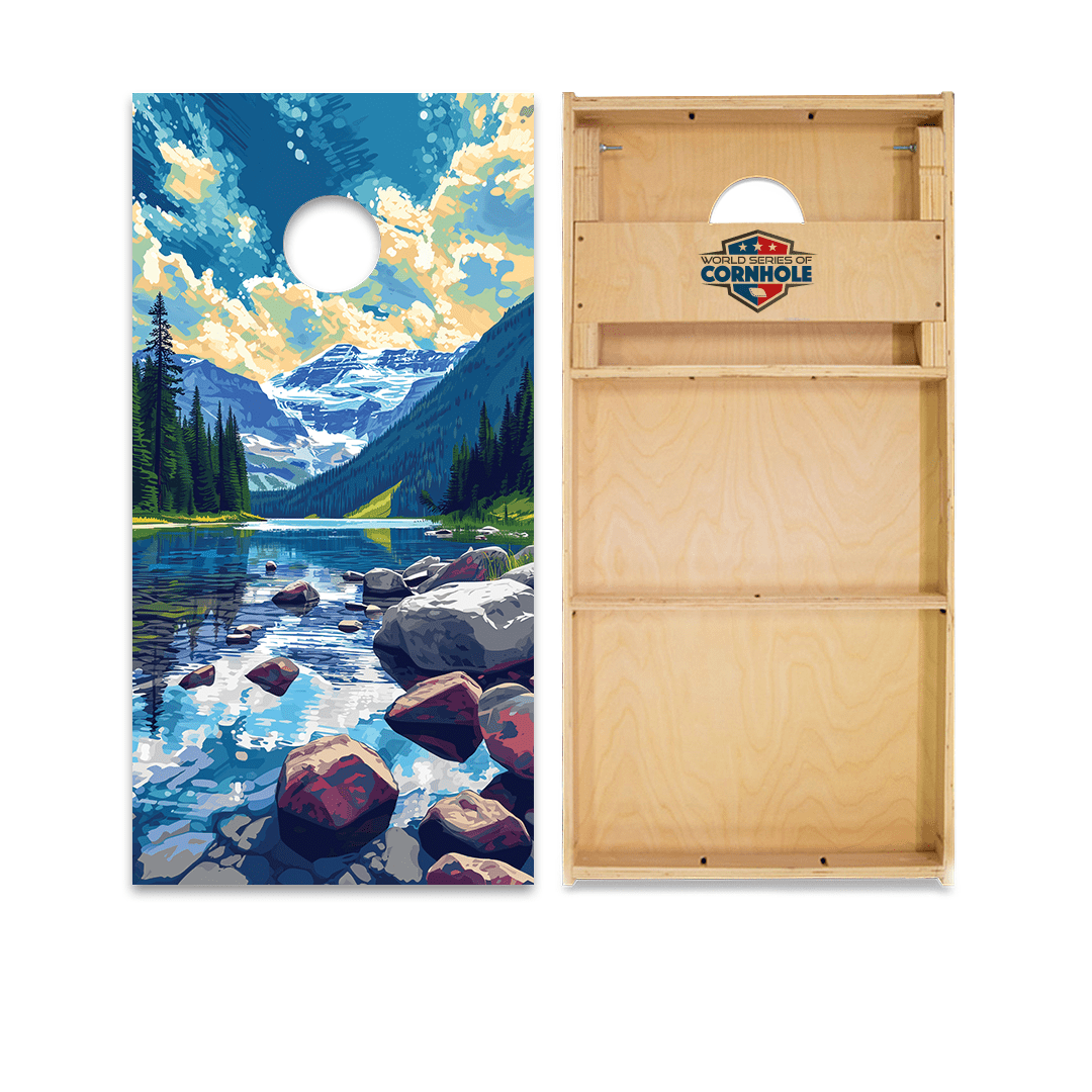Cornhole Boards Day World Series of Cornhole Official 2' x 4' Professional Cornhole Board Runway 2402P - Glacier National Park