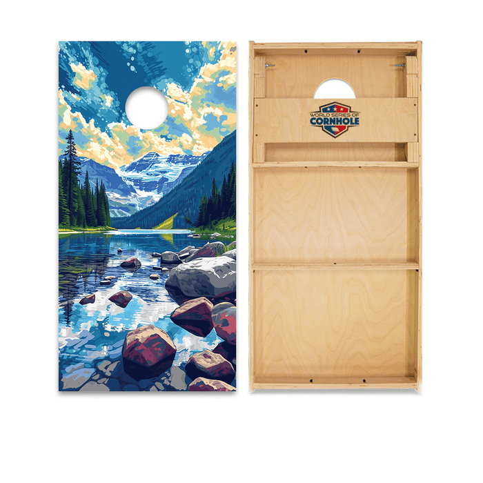 Cornhole Boards Day World Series of Cornhole Official 2' x 4' Professional Cornhole Board Runway 2402P - Glacier National Park