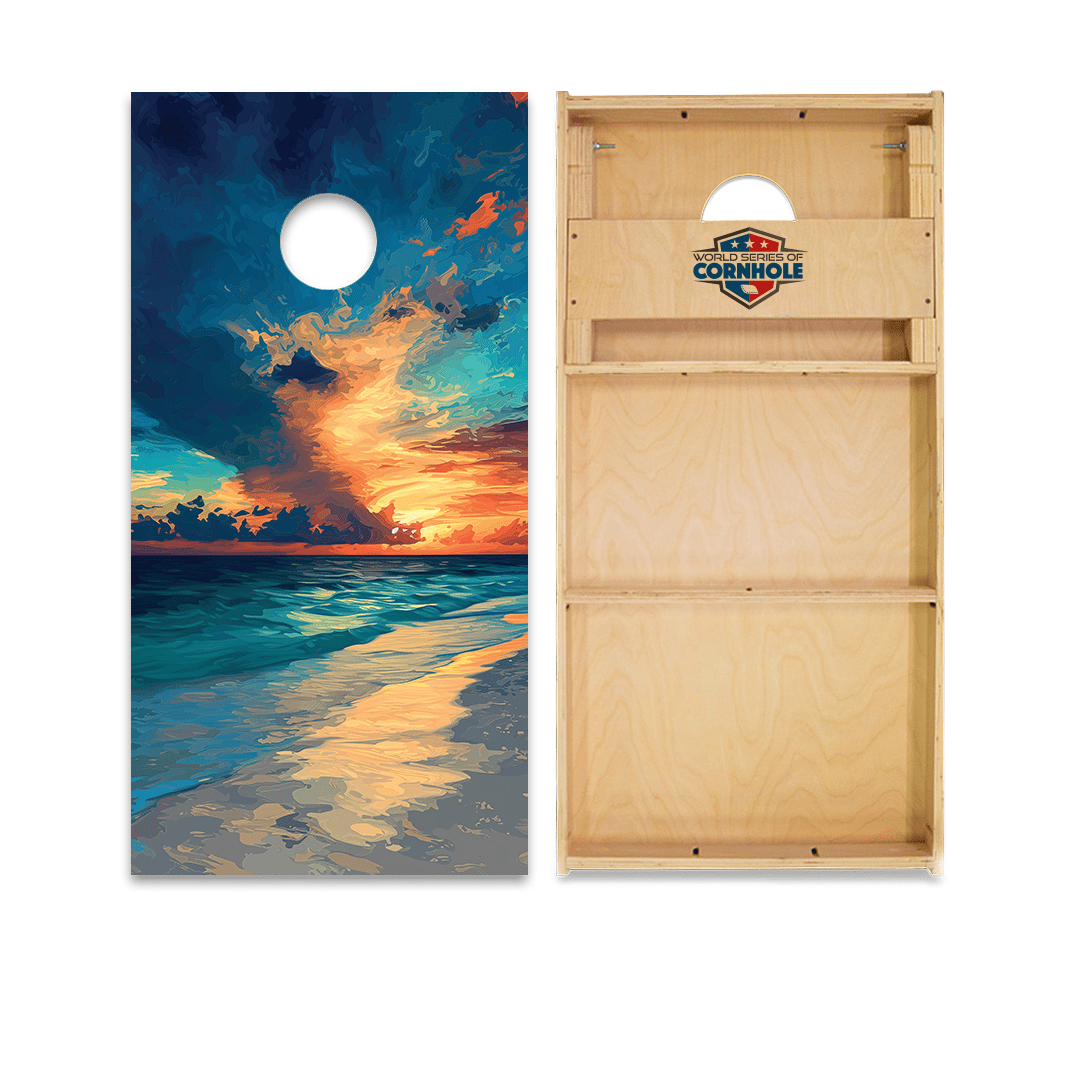 Cornhole Boards Night World Series of Cornhole Official 2' x 4' Professional Cornhole Board Runway 2402P - Gulf Shores National Park