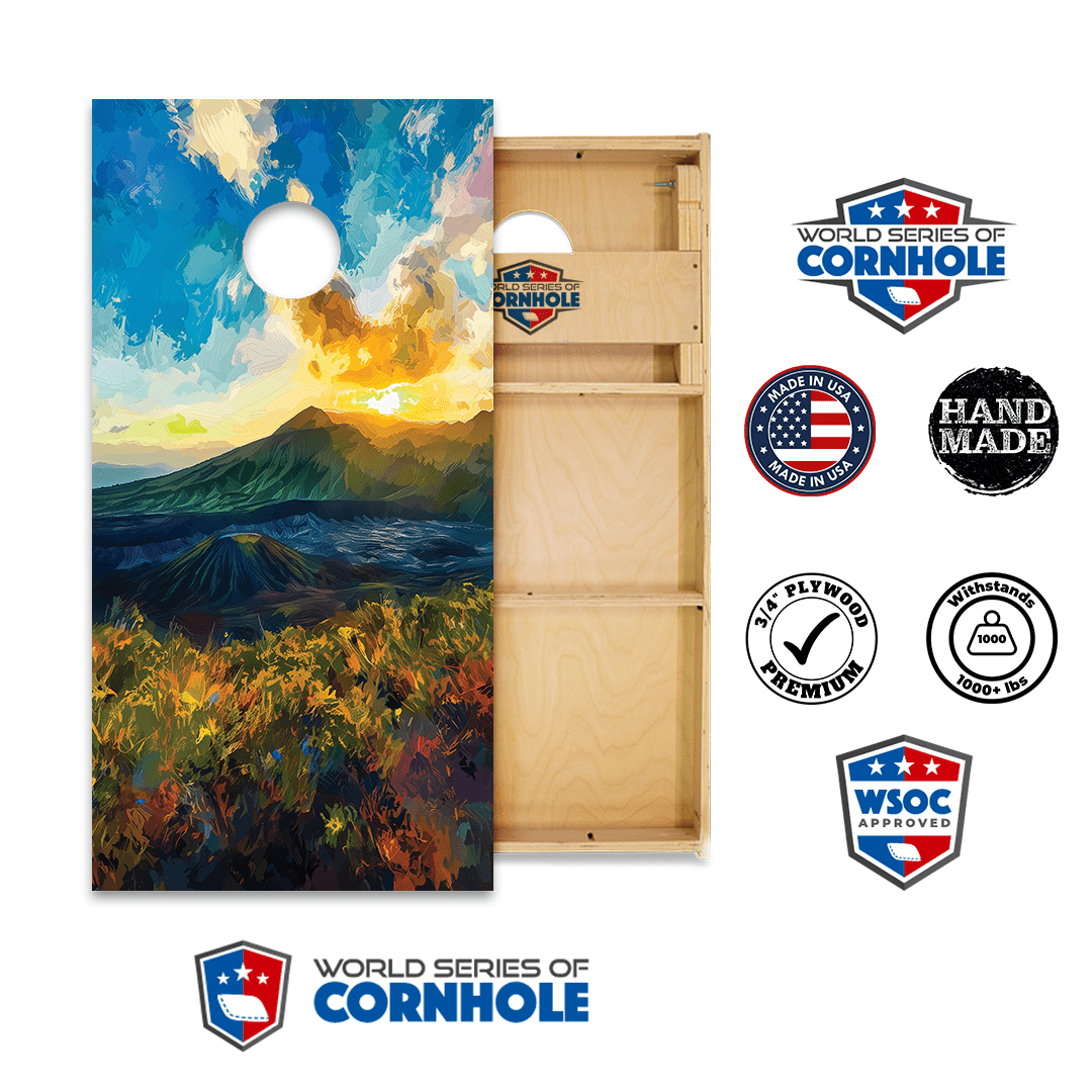 Cornhole Boards World Series of Cornhole Official 2' x 4' Professional Cornhole Board Runway 2402P - Hawaii Volcanoes National Park