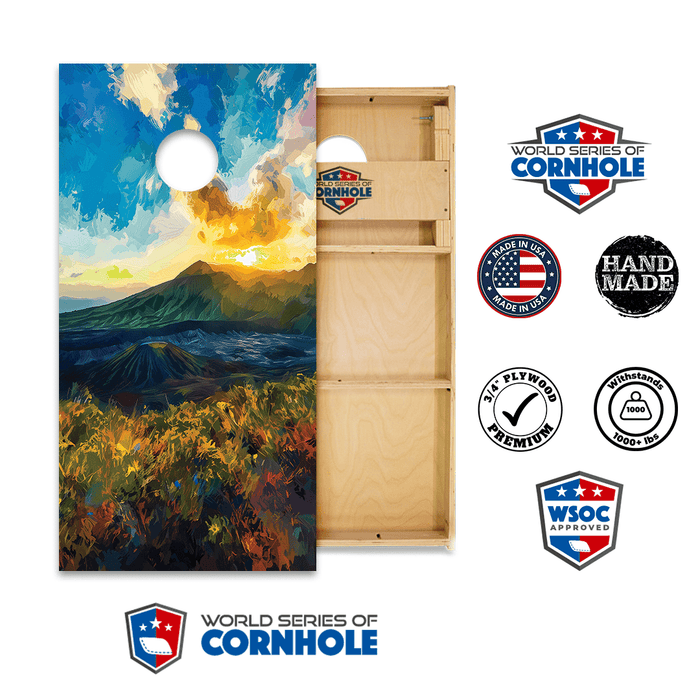 Cornhole Boards World Series of Cornhole Official 2' x 4' Professional Cornhole Board Runway 2402P - Hawaii Volcanoes National Park
