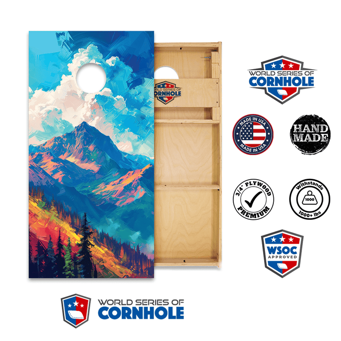Cornhole Boards World Series of Cornhole Official 2' x 4' Professional Cornhole Board Runway 2402P - Mt. Olympus National Park