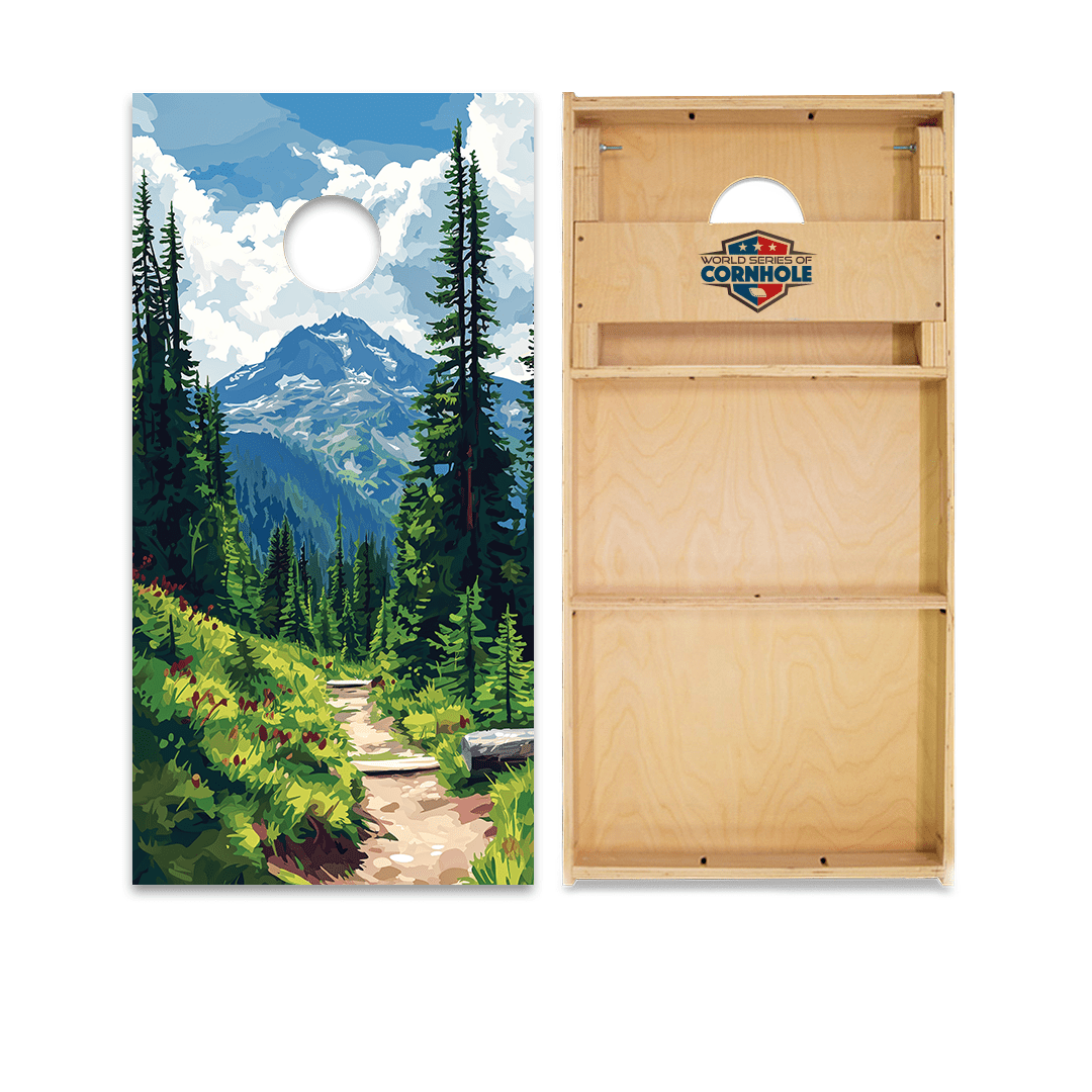 Cornhole Boards World Series of Cornhole Official 2' x 4' Professional Cornhole Board Runway 2402P - Mt. Rainier National Park