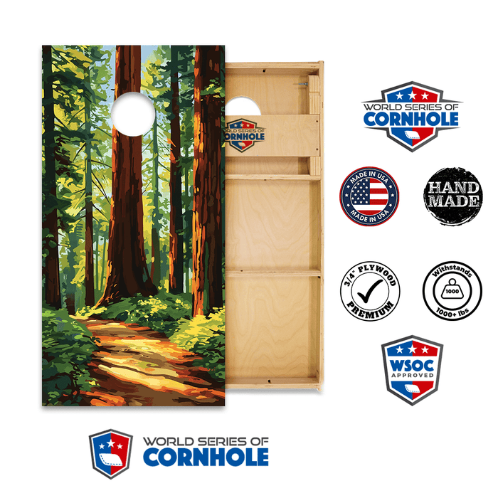 Cornhole Boards World Series of Cornhole Official 2' x 4' Professional Cornhole Board Runway 2402P - Redwood National Park