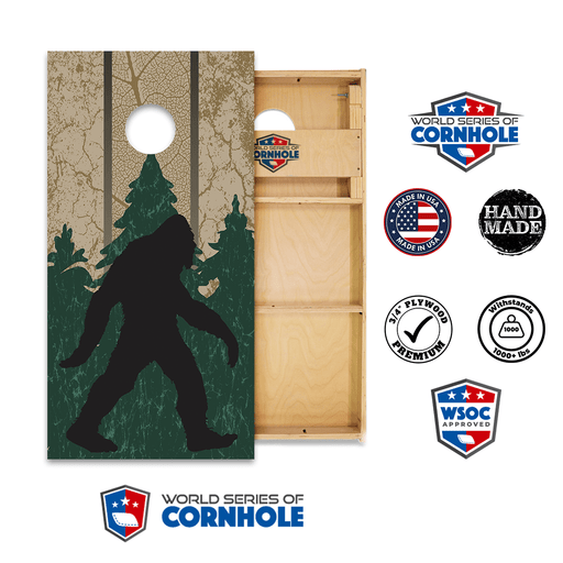 Cornhole Boards World Series of Cornhole Official 2' x 4' Professional Cornhole Board Runway 2402P - Wilderness Sasquatch