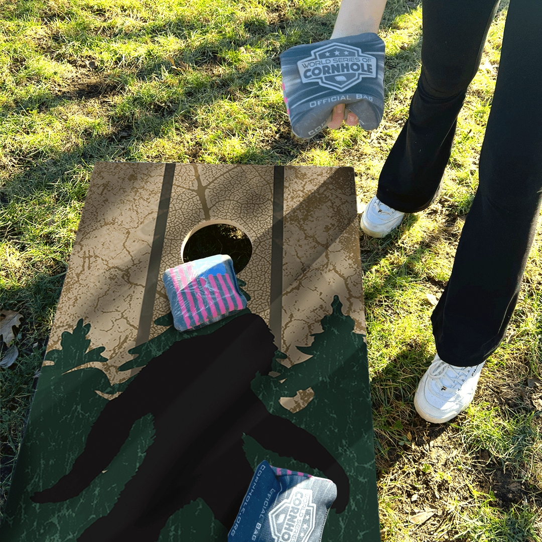 Cornhole Boards World Series of Cornhole Official 2' x 4' Professional Cornhole Board Runway 2402P - Wilderness Sasquatch