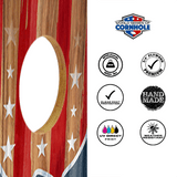 Cornhole Bags World Series of Cornhole Official 2' x 4' Professional Cornhole Board Runway 2402P - Stars and Stripes Eagle
