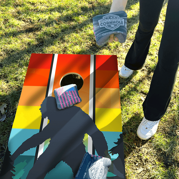 Cornhole Bags World Series of Cornhole Official 2' x 4' Professional Cornhole Board Runway 2402P - Retro Sasquatch