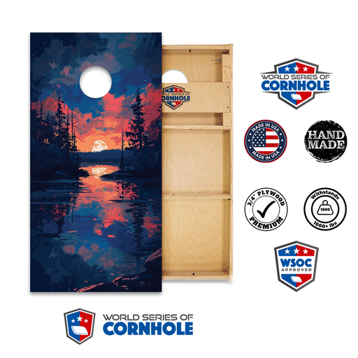 Cornhole Boards World Series of Cornhole Official 2' x 4' Professional Cornhole Board Runway 2402P - Acadia National Park
