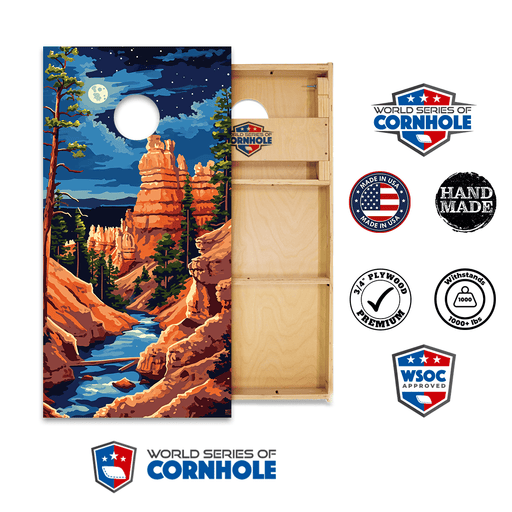 Cornhole Boards World Series of Cornhole Official 2' x 4' Professional Cornhole Board Runway 2402P - Bryce Canyon National Park