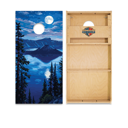 Cornhole Boards World Series of Cornhole Official 2' x 4' Professional Cornhole Board Runway 2402P - Crater Lake National Park