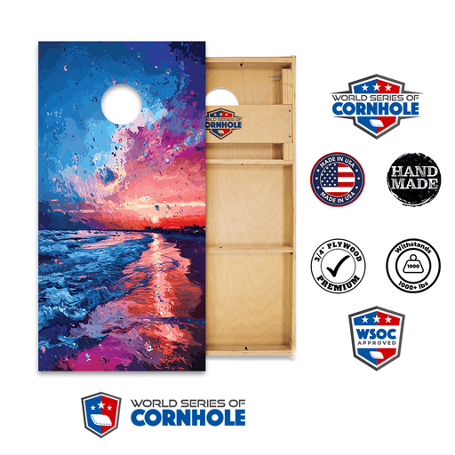 Cornhole Boards Night World Series of Cornhole Official 2' x 4' Professional Cornhole Board Runway 2402P - Gulf Shores National Park