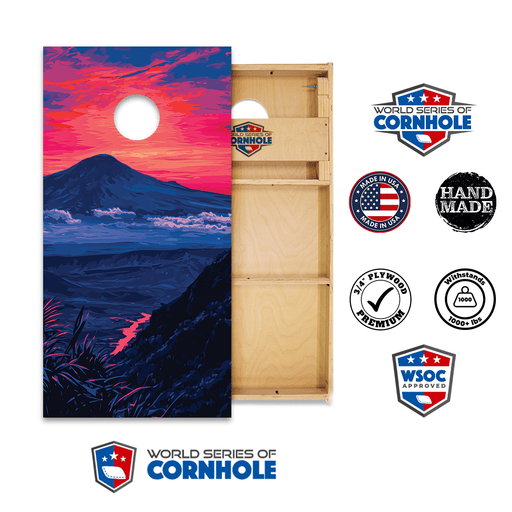 Cornhole Boards World Series of Cornhole Official 2' x 4' Professional Cornhole Board Runway 2402P - Hawaii Volcanoes National Park