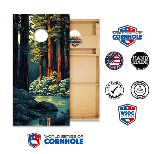 Cornhole Boards World Series of Cornhole Official 2' x 4' Professional Cornhole Board Runway 2402P - Redwood National Park