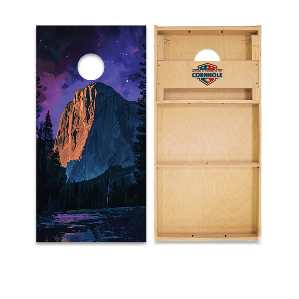 Cornhole Boards Night World Series of Cornhole Official 2' x 4' Professional Cornhole Board Runway 2402P - Yosemite National Park