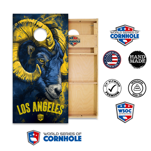 Professional 2x4 Boards - Runway World Series of Cornhole Official 2' x 4' Professional Cornhole Board Runway 2402P - Los Angeles Rams