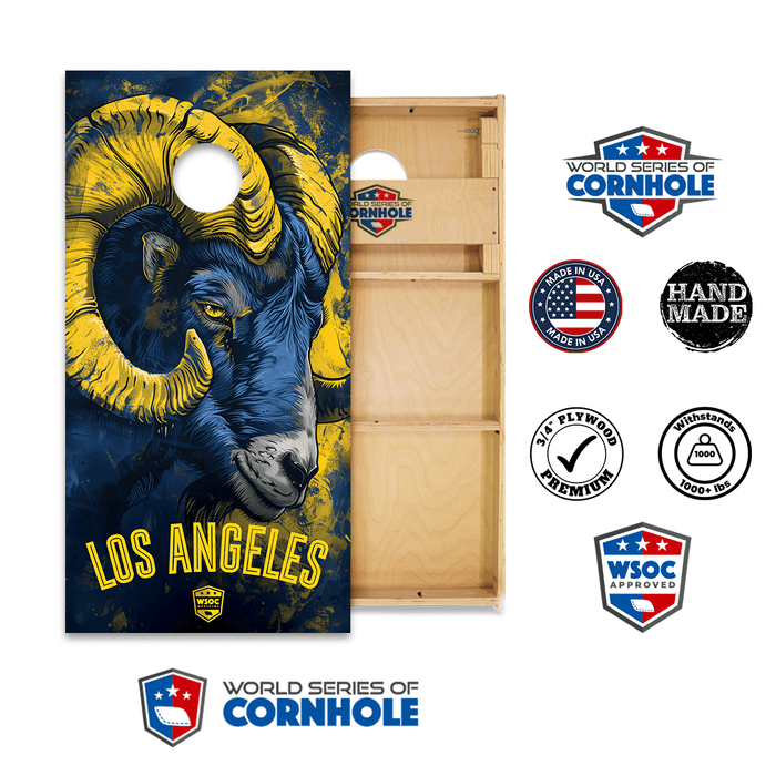 World Series of Cornhole Official 2' x 4' Professional Cornhole Board Runway 2402P - Los Angeles Rams